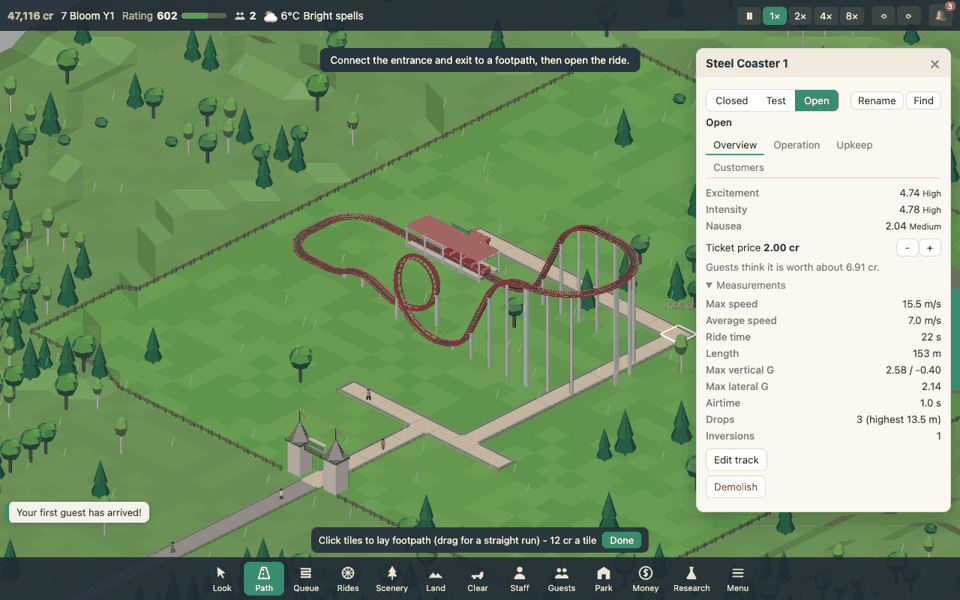 Parkhaven running in the browser