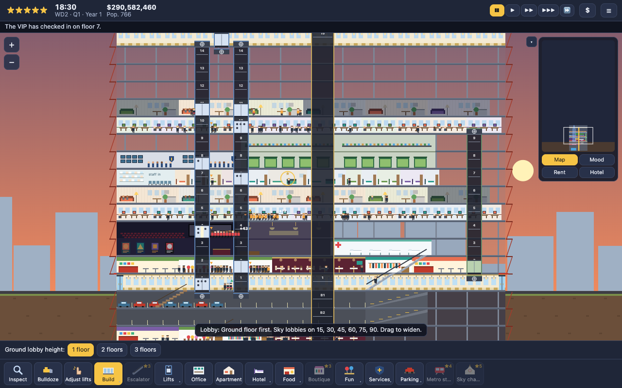 Skyrise running in the browser